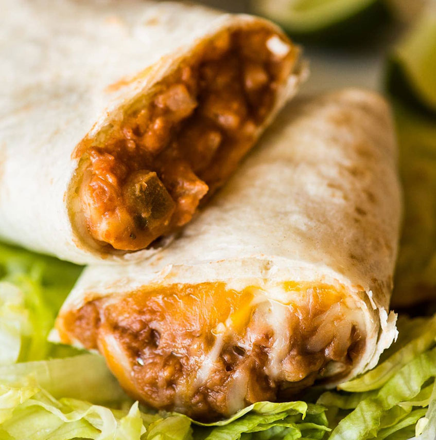 Beef, Bean & Cheese Burritos