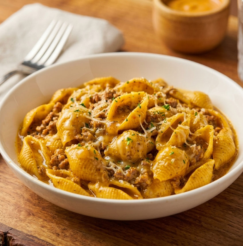 Cheesy Hamburger Pasta